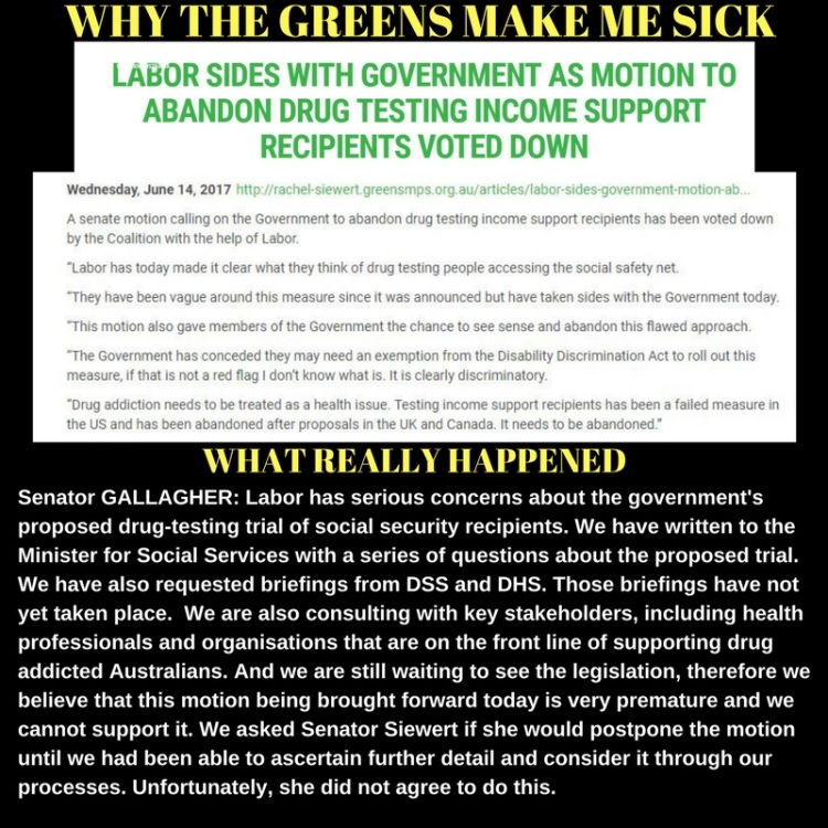 Greens drugs motion